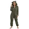 thumbnail image 2 of JOANKDMI Tween Girls Fleece Size 12-13 Onesie Pajamas with Cute Ears Hood Zipper Front Fuzzy Warm Sleepwear Fluffy One Piece Jumpsuit for Winter Lounge Home Casual Nightwear, 2 of 7