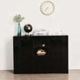 thumbnail image 5 of Kitchen Sideboard Cupboard with LED Light, FreeStanding Buffet Storage for Dining Room, TV Stand Unit Display Cabinet with Drawer and 2 Doors, Modern Storage Cabinet for Hallway, Living Room, 5 of 9