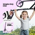 thumbnail image 6 of ZIFFY Kids Scooter with Hand Brake,Foldable Kick Scooter for Ages 6-12,4 Adjustable Heights,Birthday Gift,Christmas,Purple, 6 of 10