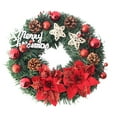 thumbnail image 2 of Regalos navideños, decoraciones navideñas, decoraciones para festivales, adornos navideños, coronas navideñas con bolas y flores de plástico, guirnaldas navideñas, decoración navideña para la puerta d, 2 of 8