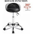 thumbnail image 3 of CZMJY Height Adjustable Rolling Swivel Salon Stool Chair Hydraulic Ergonomic with Backrest Wheels for Tattoo Massage Facial Spa Manicure Dentist Clinic,Black, 3 of 9