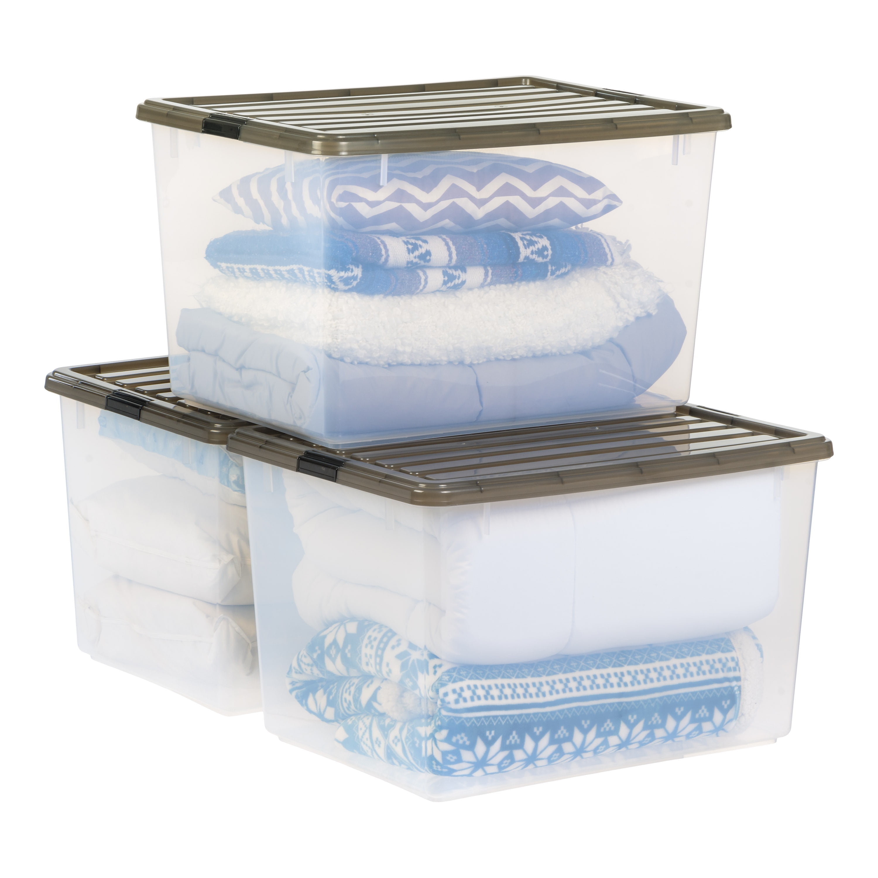 3-PACK - IRIS USA 72 Qt. Plastic Storage Container Bin with Secure Lid and  Latching Buckles 66.99 - Quarter Price