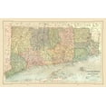 thumbnail image 2 of Monteith 32x22 Gold Ornate Wood Framed with Double Matting Museum Art Print Titled - Connecticut, Rhode Island  - Monteith 1882, 2 of 4