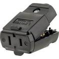 thumbnail image 2 of Leviton Clamlite Connector 102-EP - 15 Amp 125 Volt Straight Blade Residential Grade - Black, 2 of 2