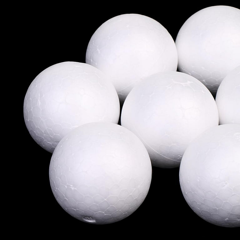 MT Products 4 Round White Polystyrene Foam Balls for Crafts - Pack of 8