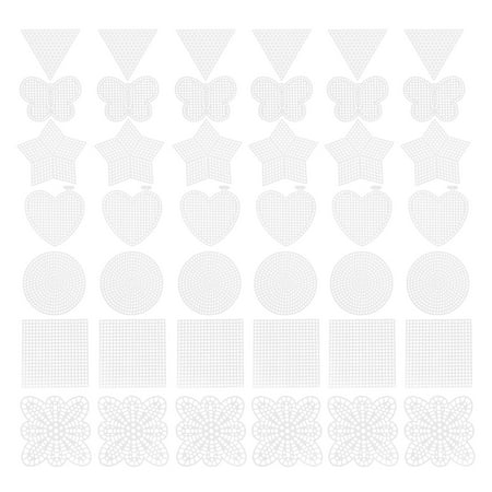 

70Pcs Cross Stitch Mesh Embroidery Plastic Canvas Cross Stitch Pad Stitching Mesh Sheet