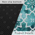 thumbnail image 7 of Teal Green Kitchen Mats for Floor, Turquoise Geometric Boho Kitchen Rugs Set of 2 Carpet Area Rug, Retro Vintage Farmhouse Boho Kitchen Decor and Accessories Stuff, 17x30 and 17x47 Inch, 7 of 7