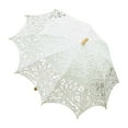 thumbnail image 3 of Sombrilla de encaje de encaje para novia Mango de madera para juegos de rol Boda Fiesta de té , beige, 3 of 8