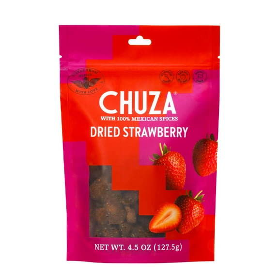 Chuza Dried Fruit With Mexican Spices, Strawberry, 4.5 oz Bag, 3 Servings