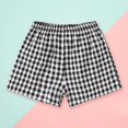 thumbnail image 2 of MNCEKFOD Children Pants Plaid Athletic Shorts Elasticated Waist Lightweight Summer Casual Leisurel Kids Pants Black 18-24 M, 2 of 4