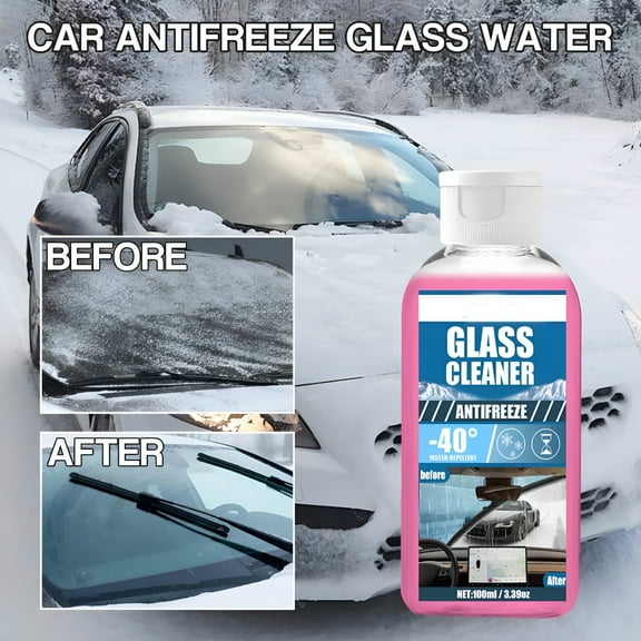 BANIRO Windshield De-Icer Spray, Car Antifreeze Glass Water, Auto Windscreen Antifreeze Spray Car Defrosting Spray Glass Deicer Liquid Windshield Cleaning Cream for Most Cars, 100ml
