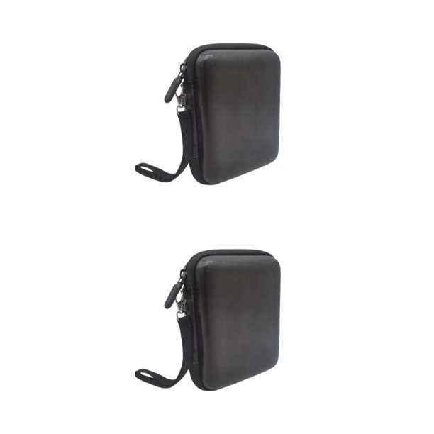 Yuarrent Bolsa de almacenamiento para púas de guitarra, organizador de plectro, accesorio para instrumentos musicales Media malla negra. 2piezas