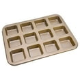 thumbnail image 4 of Molde para hornear Brownie de 12 cavidades Mini molde para pasteles Mini moldes para pan de acero al carbono bandeja para hornear pan para cocina ANGGREK Otros, 4 of 8