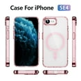thumbnail image 7 of Dteck Magnetic for iPhone 16e Case with Screen Protector Electroplated TPU Frame Compatible with MagSafe Hard PC Clear Back Shockproof Phone Case for iPhone 16E,Pink, 7 of 7