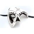 thumbnail image 2 of Day of the Dead Masquerade Mask Black and White, 2 of 2