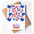 thumbnail image 1 of USA Love Heart Flower Festival Pattern Happy Birthday Greeting Cards Envelopes Blank, 1 of 3