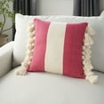 thumbnail image 5 of Nourison 18.00 in x 18.00 in Beige, Pink and Multi-color Cotton Throw Pillow, 5 of 7