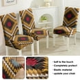 thumbnail image 5 of Set of 4 Dining Room Chair Covers, Washable Polyester Kitchen Slipcovers Featuring Nordic Style, Ethnic, Bohemian, Retro, Earthy Patterns with Stretch and Removable Protector for Modern Kitchen, 5 of 7