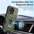 thumbnail image 6 of For iPhone 13 Pro Case, iPhone 13 Pro Case with Camera Cover & Kickstand with Built-in 360°Rotate Ring Stand Magnetic Magnet Protective Phone Cover Case for iPhone 13 Pro -Green, 6 of 13