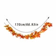 thumbnail image 3 of Cififendec Halloween Pumpkin Leaf Garland, 66.93", Mixed Foliage Vine for Thanksgiving Doorframe Wrapping, Porch Column Draping, Sideboard Edge Accent, 3 of 5