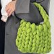 thumbnail image 4 of Bolso tejido para mujer | Bolso estilo crochet | Bolso de hombro artesanal | Bolso tote lavable de PU para uso diario | Bolso cruzado informal para ir de compras, al trabajo y a viajar, 4 of 6