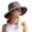 Grey, variant on Womens Sun Hat with Leopard Print,Retro Fringed Edges Packable Cotton Bucket Hat Adjustable Outdoor Peaked Cap