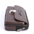 thumbnail image 1 of Bolsa Litchi Patrón Monedero Hombres Cuero Tarjeta Cartera Cinturón (Café Horizontal) Ehuebsd Para Estrenar, 1 of 9