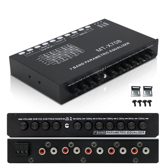 ecualizador de audio del coche, de amplificador de ecualizador de audio para automóvil de 7 bandas,ecualizador paramétrico digital car audio home,eq crossover ecualizador Control de Hugo ecualizador de audio del coche