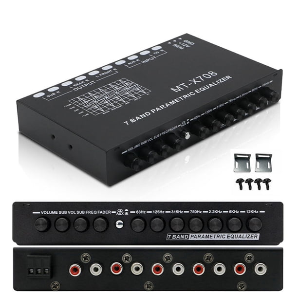 ecualizador de audio del coche, de amplificador de ecualizador de audio para automóvil de 7 bandas,ecualizador paramétrico digital car audio home,eq crossover ecualizador Control de Hugo ecualizador de audio del coche