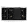 thumbnail image 2 of Cosmo 48 in. Lumin Collection 5.5 cu. ft. Double Oven Dual Fuel Range with 8 Burners, Cast Iron Grates in Stainless Steel, 2 of 13