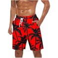 thumbnail image 3 of XUNKUSGA Mens Swim Trunks Fashion Hawaiian Mens Shorts with Mesh Lining Soft Breathable Mens Athletic Shorts Classic Adjustment Elastic Waist Beach Shorts,#5,XL, 3 of 6