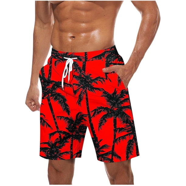 Pantalones Cortos para Hombre Cintura Elástica con Bolsillos Pantalones Cortos de Impresión de Moda Casual Pantalones de Playa para el Uso Diario Al Aire Libre de Primavera Verano