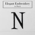 thumbnail image 3 of Decorvo Black Luxury Hand Towel for Bathroom - Monogrammed Initial Hotel Quality Decorative Towel - GOTS Organic Certified - Set of 2 Letter N, 3 of 7
