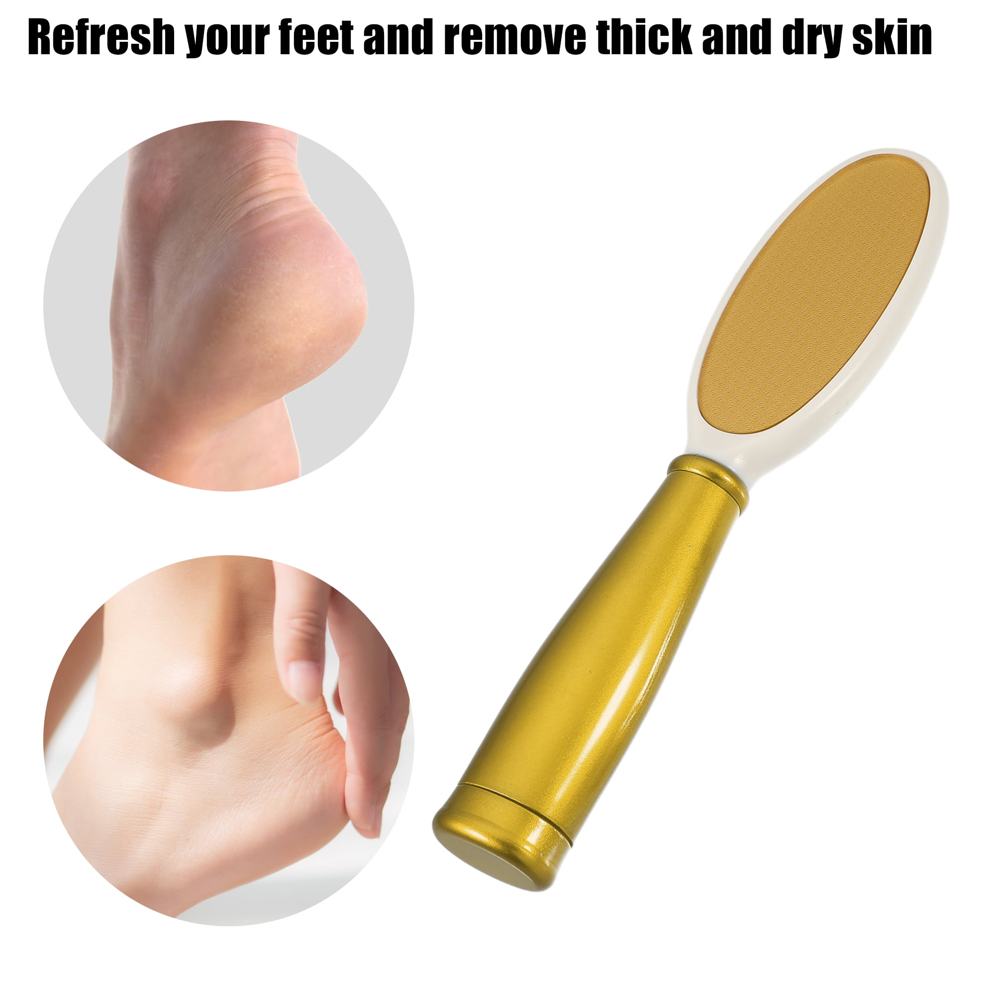 Unique Bargains 1 Set Foot File Multi Purpose 4 in 1 Foot Callus Remover Coarse and Fine Yellow