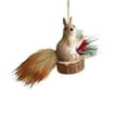 thumbnail image 2 of Mini Christmas Tree Decorations, Cute Squirrel Hanging Figurines, Forest Animal Ornaments, Pine Cones, Holiday Decorations for Xmas Tree, Home, and Table Decor, 2 of 6
