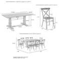 thumbnail image 5 of Crosley Furniture Joanna 9-piece Wood Dining Set in Matte Black/Rustic Brown, 5 of 9