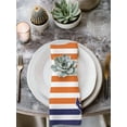 thumbnail image 2 of Anchor Orange Cloth Napkins Set of 4 Reusable Dinner Napkins, Modern Navy Blue White Striped Nautical Cocktail Napkin Washable Table Napkins for Wedding/Holiday Party/Baby Shower 20"x20", 2 of 7