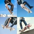 thumbnail image 5 of Complete Skateboards for Beginners,7 Layer Canadian Maple Double Kick Deck,31''Pro Cruiser Human Skate Board, 5 of 5