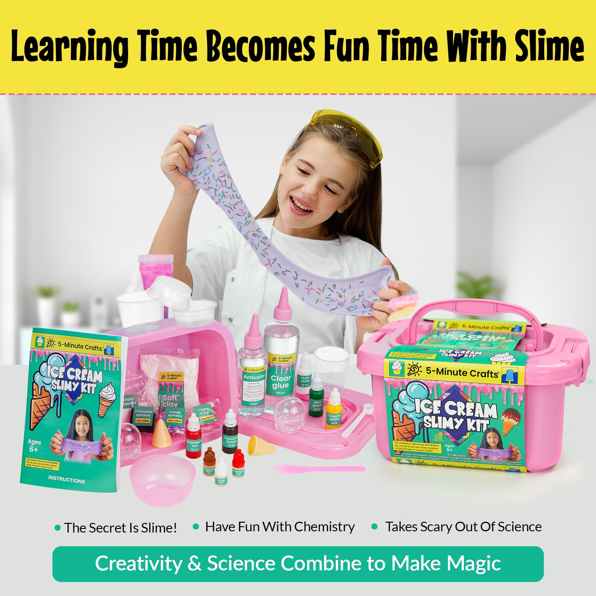 5-Minute Crafts - Slime Ice Cream Kit for Kids Ages 6+ As Seen on
