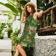 thumbnail image 2 of Fotbe Parrots And Tropical Leaves Pattern Women’s Summer Tank Midi Dress – Sleeveless A-Line Dress, Floral T-Shirt Dress, Casual Flowing Beach Sundress, 2 of 7