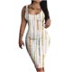 thumbnail image 1 of Vestido ajustado sin mangas con hombros descubiertos estampado Sexy informal de verano a la moda para mujer Pompotops  ghjkhdj5363, 1 of 5