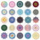 thumbnail image 5 of Pegatinas de vinilo impermeables con forma de flor de mandala, 50 unidades/lote, 5 of 5