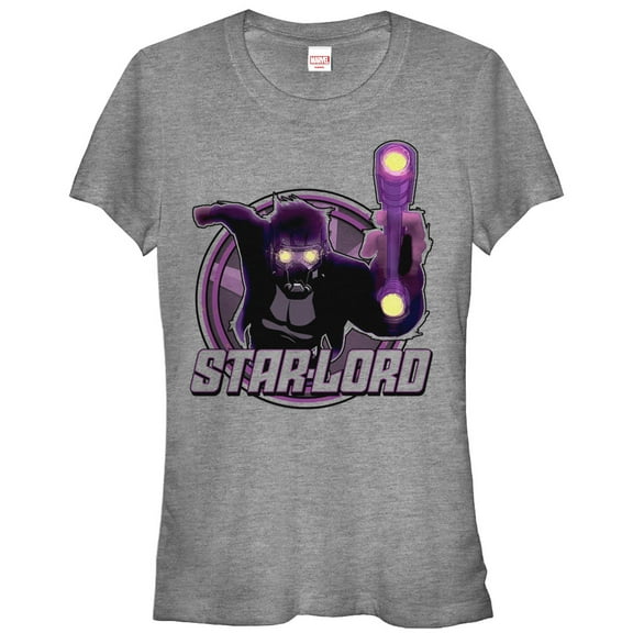 Junior's Marvel Guardians of the Galaxy Star-Lord Weapon Graphic Tee Athletic Heather Small