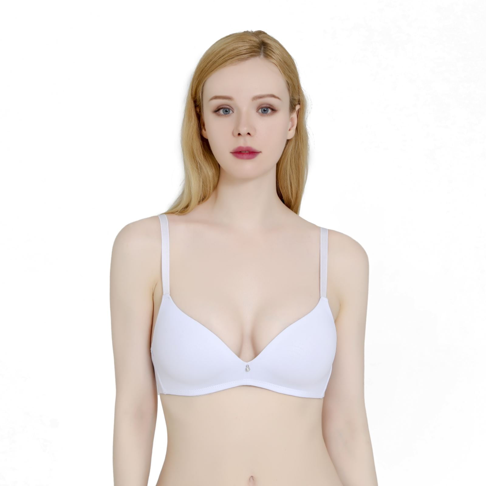 Women Bras 6 Pack of Basic No Wire Free Wireless Bra B Cup C Cup Size 42C  (S6647) 