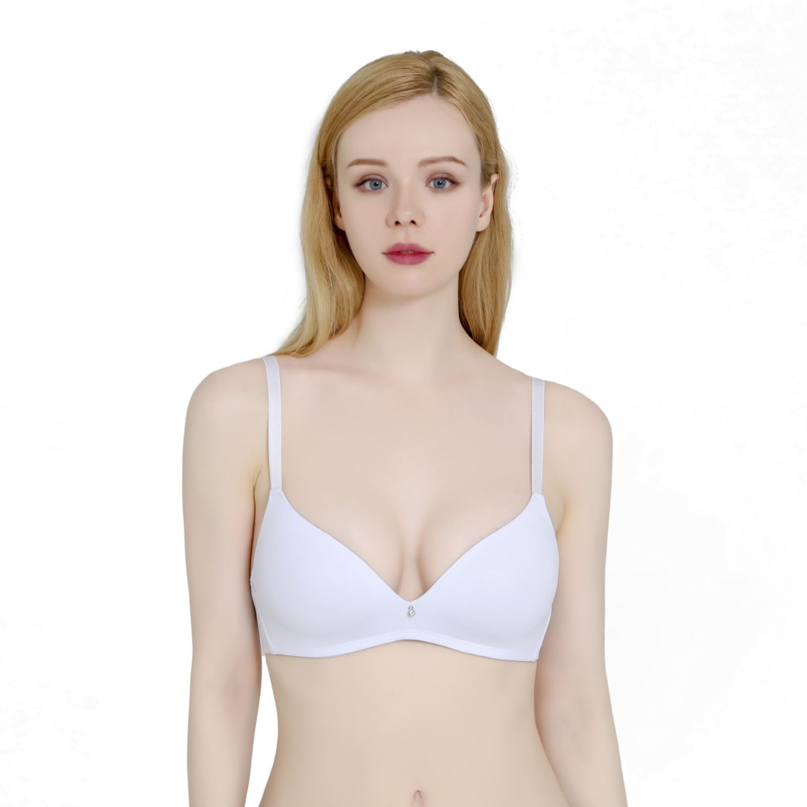 Women Bras 6 pack of Basic No Wire Free Wireless Bra B cup C cup 36C (S6836)