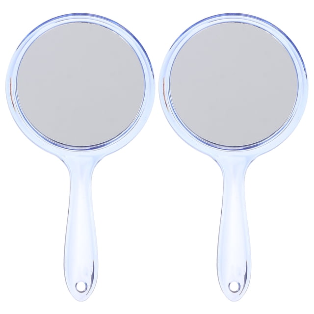MasteelfCA 2pcs Hand Mirrors Double-Sided Handheld Mirrors Magnifying Mirrors with Handle