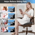 thumbnail image 2 of Seat Cushion, Gel Seat Cushion for Long Sitting– Back, Sciatica, Tailbone Pain Relief Pad, 19in Seat Pad for Car, Office Chair, Wheelchair, Soft Support for Long Trips, 2 of 6
