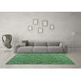 thumbnail image 3 of Ahgly Company Indoor Square Abstract Turquoise Blue Modern Area Rugs, 7' Square, 3 of 4