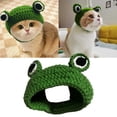 thumbnail image 1 of Handmade Knitted Woolen Yarn Pet Hat for Cats and Dogs - Cute Cartoon Design Cap for, 1 of 5