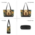 thumbnail image 6 of FORMRS Canvas Laptop Tote Bag for Women with 15.6" Computer Compartments Shoulder Handbag, Flowers and Dog, 6 of 7